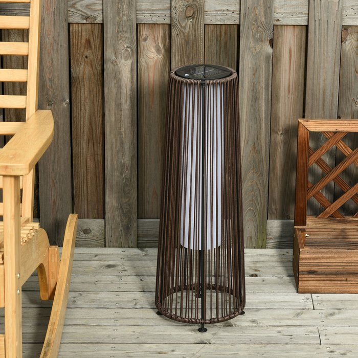 The Range | Outsunny Garden Solar Powered Light - Brown Outsunny Garden Solar Powered Light - Brown
