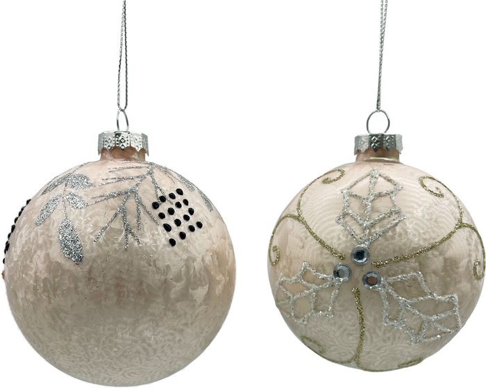 The Range | Truly Sumptuous Iced Blush Decorative Bauble - Blush Truly Sumptuous Iced Blush Decorative Bauble - Blush