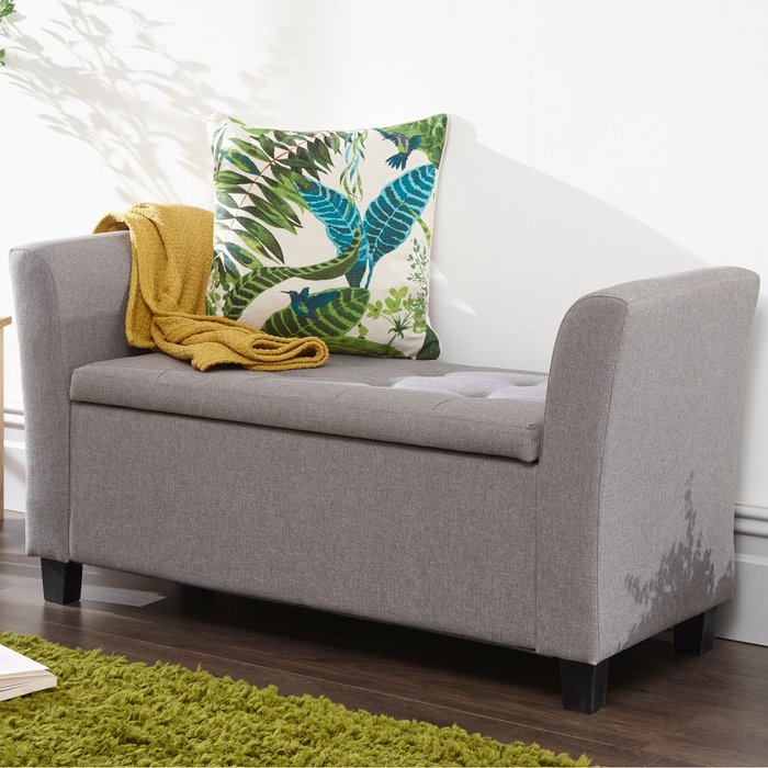 The Range | Dunelm Verona Chenille Grey Window Seat Grey Dunelm Verona Chenille Grey Window Seat Grey