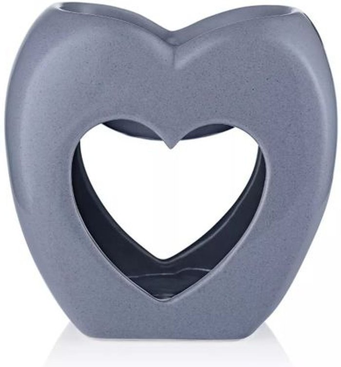 The Range | Kingsbury Gifts Ava May Heart Shaped Burner - Grey Kingsbury Gifts Ava May Heart Shaped Burner - Grey