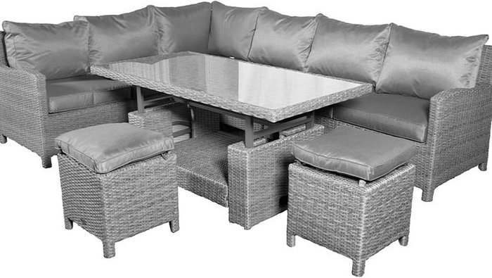 The Range | Royalcraft PARIS 7pc Deluxe Modular Corner Dining Set - Grey Royalcraft PARIS 7pc Deluxe Modular Corner Dining Set - Grey