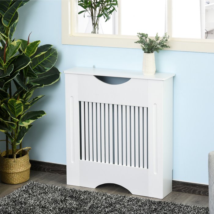 The Range | HOMCOM HOMCOM Radiator Cover Heater Cabinet Slatted Worktop Painted MDF White HOMCOM HOMCOM Radiator Cover Heater Cabinet Slatted Worktop Painted MDF White