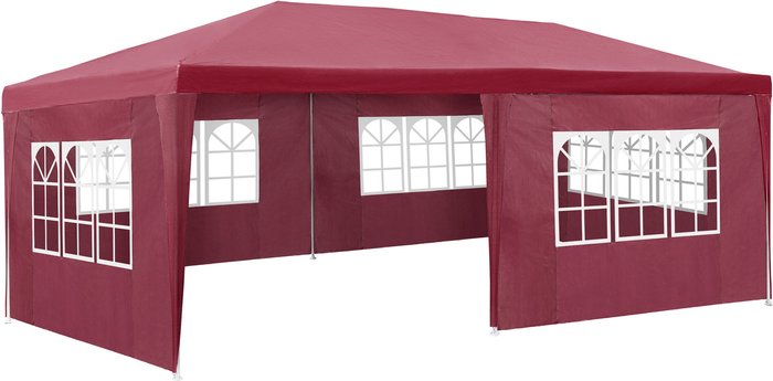 The Range | TECTAKE Tectake Gazebo 6X3M With 5 Side Panels Red TECTAKE Tectake Gazebo 6X3M With 5 Side Panels Red