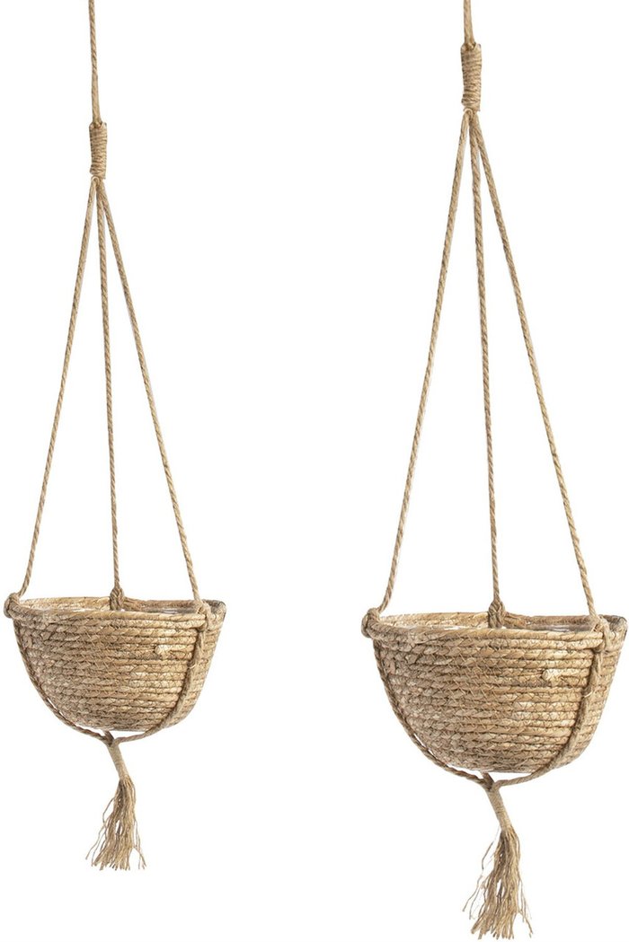 The Range | Maison & White Hanging Seagrass Planter - Set of 2 - Beige Maison & White Hanging Seagrass Planter - Set of 2 - Beige