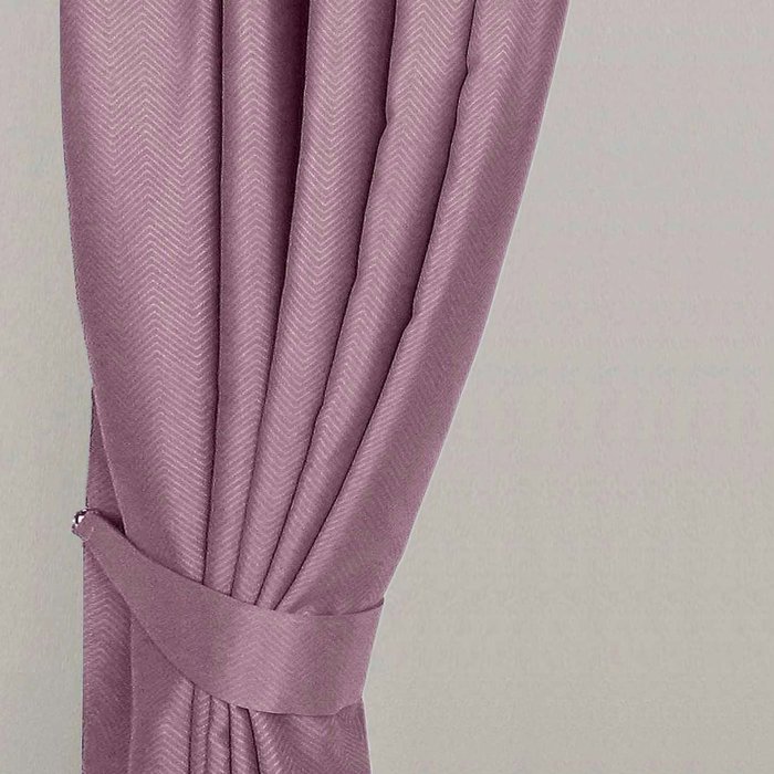 The Range | Homescapes Herringbone Chevron Curtain Tie Back Pair - Pastel Pink Homescapes Herringbone Chevron Curtain Tie Back Pair - Pastel Pink