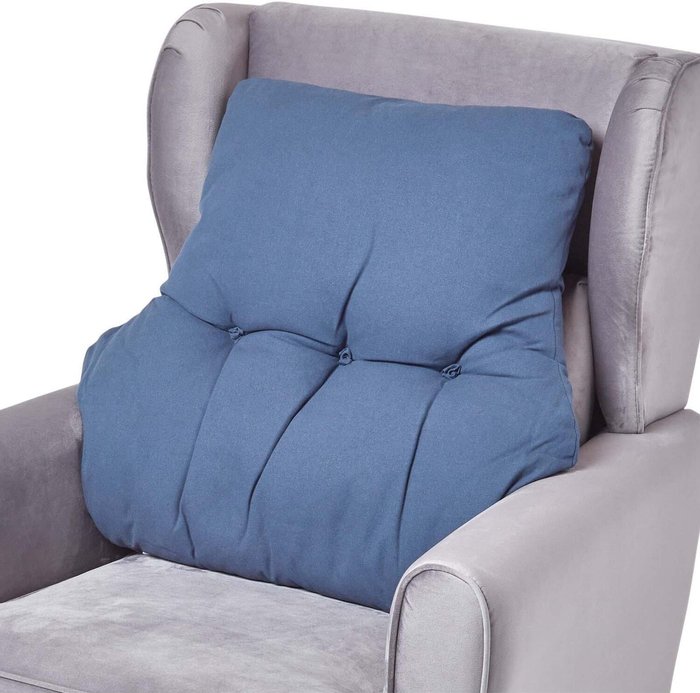 The Range | Homescapes Cotton Back Support Cushion - Navy Homescapes Cotton Back Support Cushion - Navy