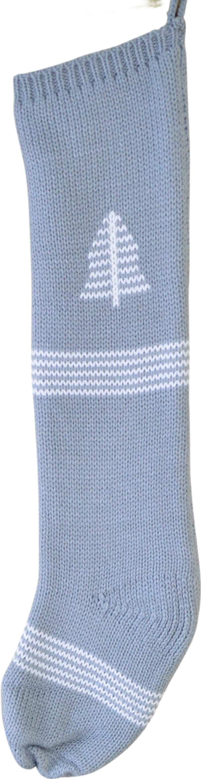 The Range | Samuel Alexander Knitted Christmas Stocking Hanging Decoration with Christmas Tree Design - Grey Samuel Alexander Knitted Christmas Stocking Hanging Decoration with Christmas Tree Design - Grey