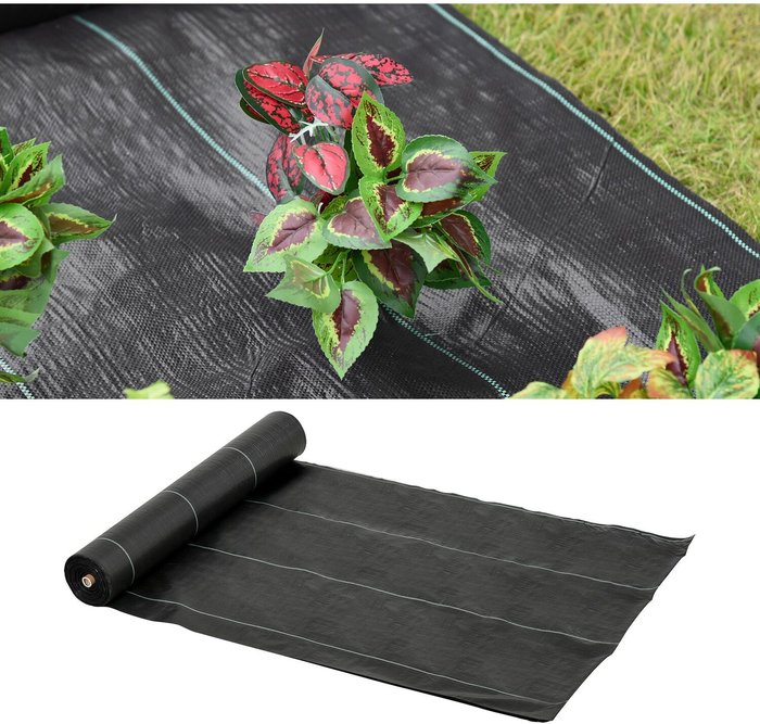 The Range | Outsunny Gardener Premium Weed Barrier - Black / 2m Outsunny Gardener Premium Weed Barrier - Black / 2m