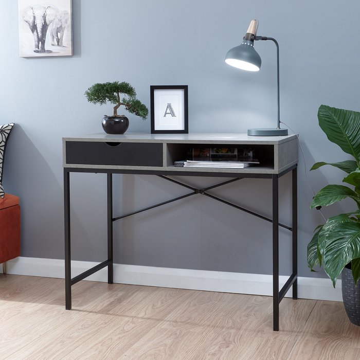 The Range | GFW Telford Computer Desk - Concrete GFW Telford Computer Desk - Concrete