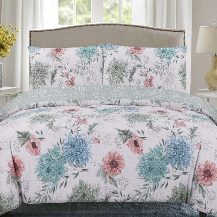 The Range | Vantona Vantona Floral Scent Duvet Cover Set - White/Multi / Super King Vantona Vantona Floral Scent Duvet Cover Set - White/Multi / Super King