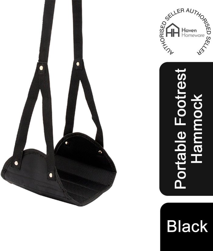 The Range | Haven Haven Portable Under Desk Foot Rest Hammock - Black Haven Haven Portable Under Desk Foot Rest Hammock - Black
