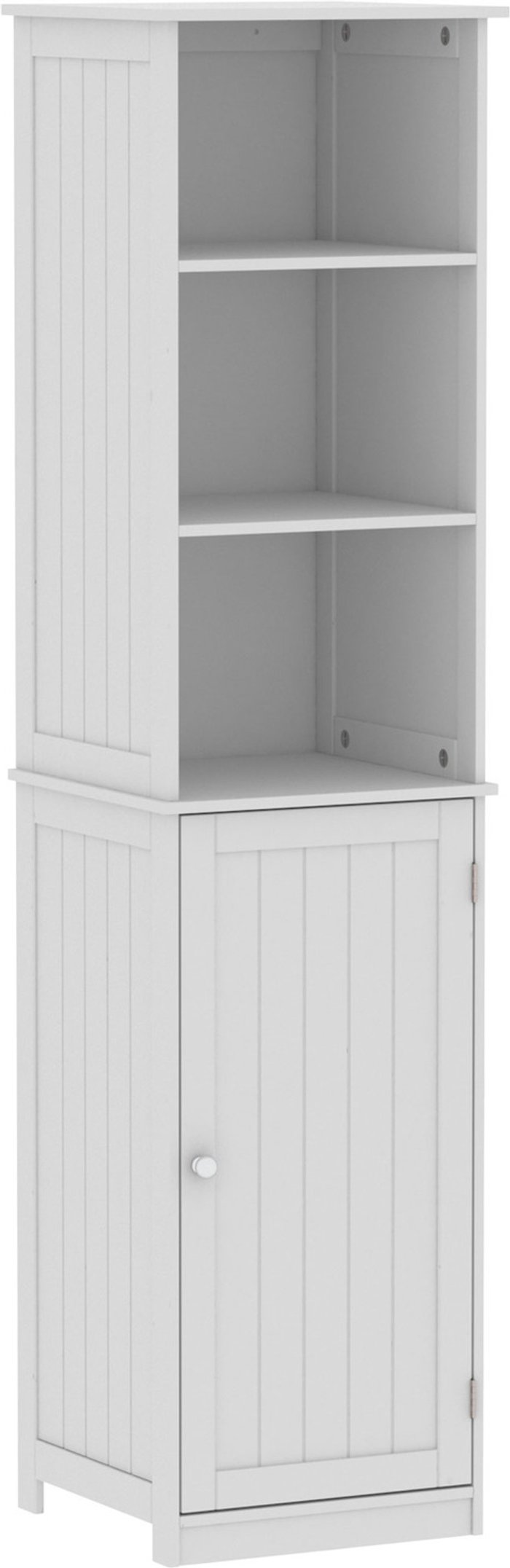 The Range | Priano 1 Door 2 Shelf Tall Cabinet - White Priano 1 Door 2 Shelf Tall Cabinet - White