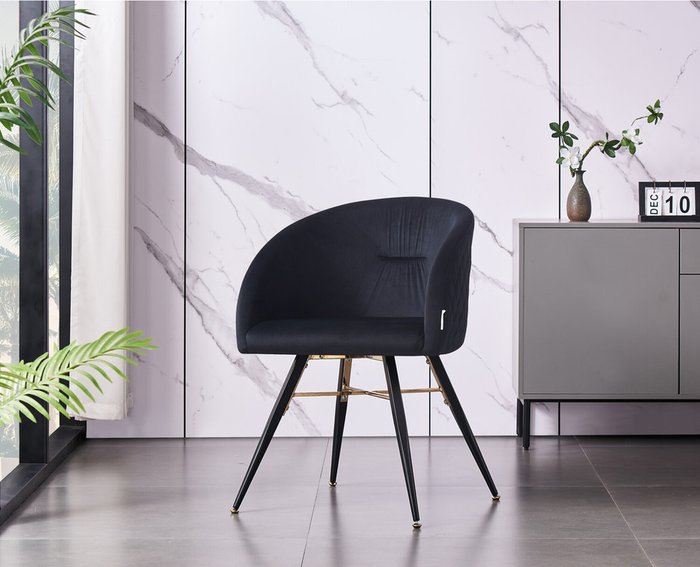 The Range | Life Interiors VittorioLUX Dining Chair Single - Midnight Black Life Interiors VittorioLUX Dining Chair Single - Midnight Black