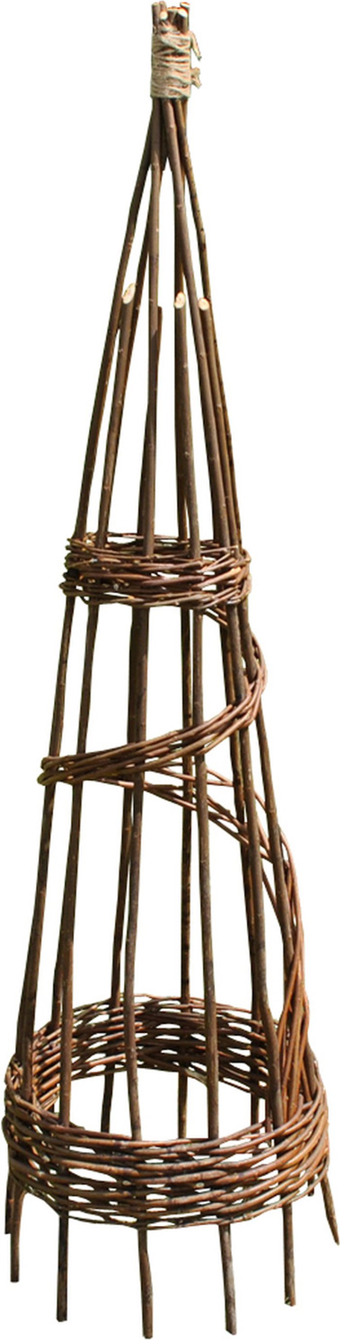 The Range | Selections 1.2m Spiral Willow Garden Obelisk - Brown / 1 Selections 1.2m Spiral Willow Garden Obelisk - Brown / 1