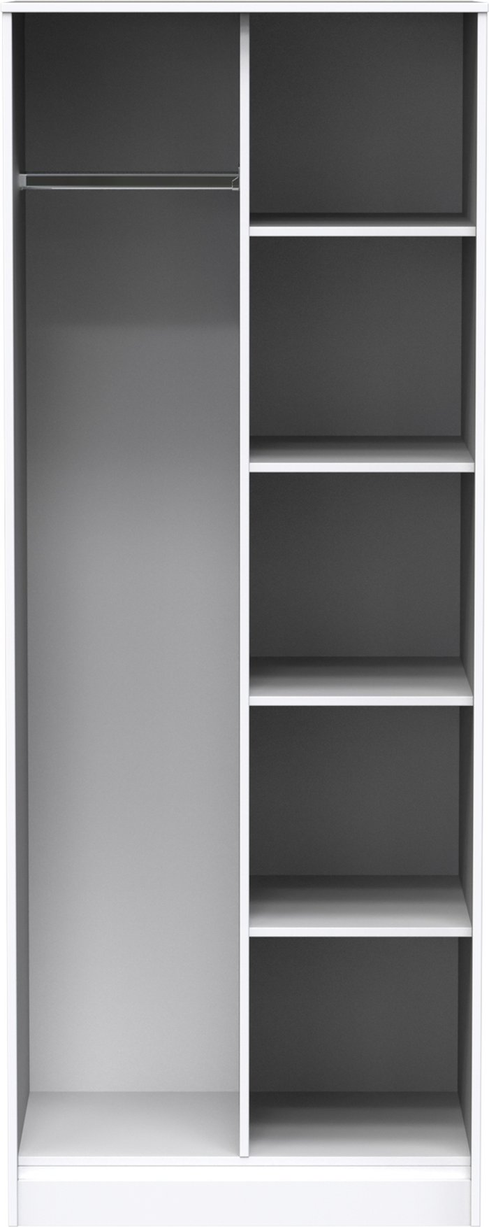 The Range | Diamond Ready AssembledTall Open Wardrobe - White Matt Diamond Ready AssembledTall Open Wardrobe - White Matt