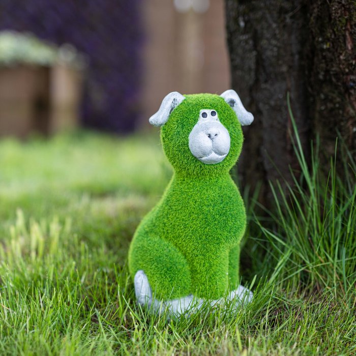 The Range | Garden Mile Flocked Moss Dog Garden Ornament - Green Garden Mile Flocked Moss Dog Garden Ornament - Green