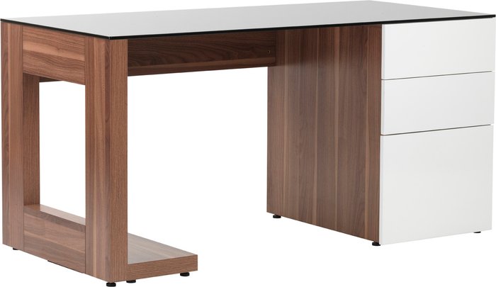 The Range | Alphasson Sorbonne Chunky Desk Brown/White Alphasson Sorbonne Chunky Desk Brown/White