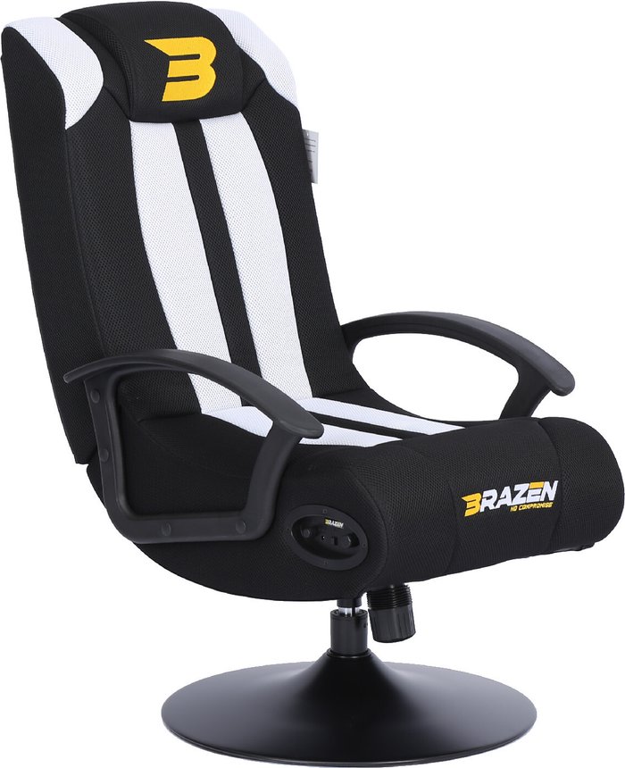 The Range | BraZen BraZen Stag 2.1 Bluetooth Surround Sound Gaming Chair - White BraZen BraZen Stag 2.1 Bluetooth Surround Sound Gaming Chair - White