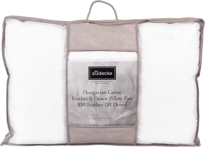 The Range | Die Zudecke Hungarian Goose Feather and Down Pillow - White / Soft / 2 Die Zudecke Hungarian Goose Feather and Down Pillow - White / Soft / 2