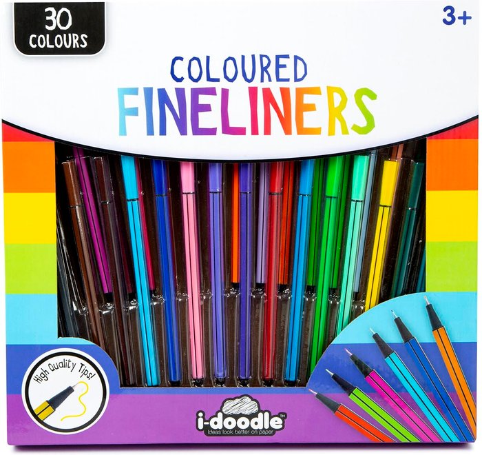 The Range | i-doodle Pack of 30 Colour Fineliners i-doodle Pack of 30 Colour Fineliners