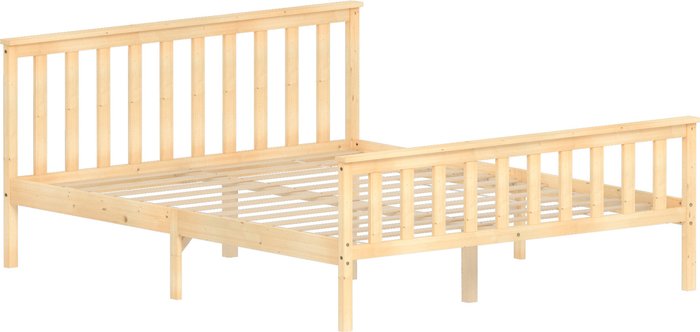 The Range | Milan Wooden High Foot End Bed - Pine / King / 45kg Milan Wooden High Foot End Bed - Pine / King / 45kg