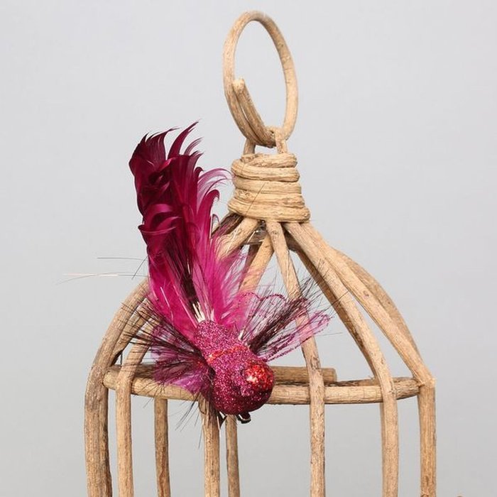 The Range | Kingsbury Gifts Decorative Fantasy Bird - Dark Pink Kingsbury Gifts Decorative Fantasy Bird - Dark Pink