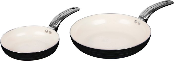 The Range | Swan Retro 2 Piece Frying Pan Set - Black Swan Retro 2 Piece Frying Pan Set - Black