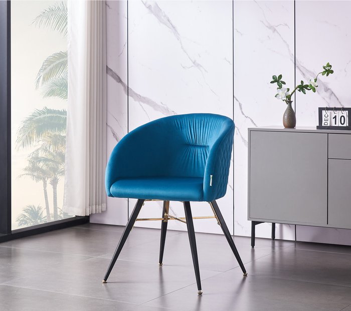 The Range | Life Interiors VittorioLUX Dining Chair Single - Blue Life Interiors VittorioLUX Dining Chair Single - Blue