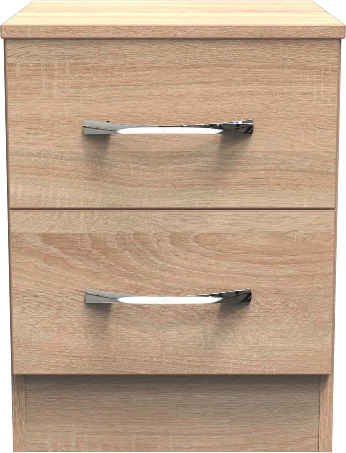 The Range | Avon Ready Assembled 2 Drawer Bedside Cabinet - Bardolino (Light Oak) Avon Ready Assembled 2 Drawer Bedside Cabinet - Bardolino (Light Oak)