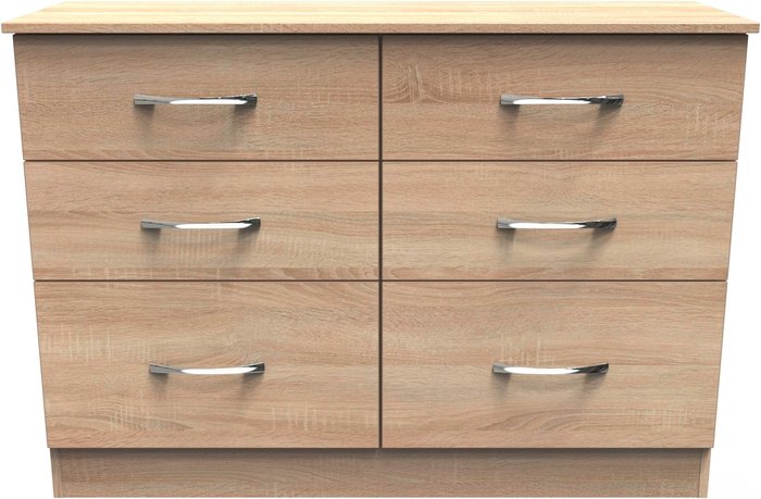 The Range | Avon Ready Assembled 6 Drawer Midi Chest - Bardolino (Light Oak) Avon Ready Assembled 6 Drawer Midi Chest - Bardolino (Light Oak)