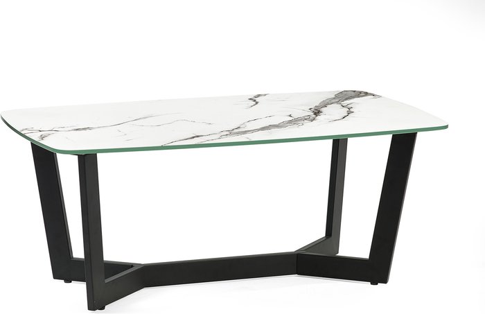 The Range | Julian Bowen Olympus Coffee Table - White Marble Effect & Black Julian Bowen Olympus Coffee Table - White Marble Effect & Black