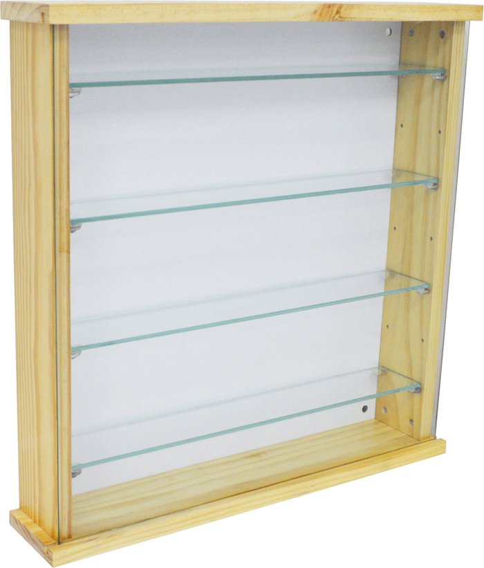 The Range | Techstyle Techstyle Exhibit Solid Wood 4 Shelf Glass Wall Display Cabinet Natural Pine Techstyle Techstyle Exhibit Solid Wood 4 Shelf Glass Wall Display Cabinet Natural Pine