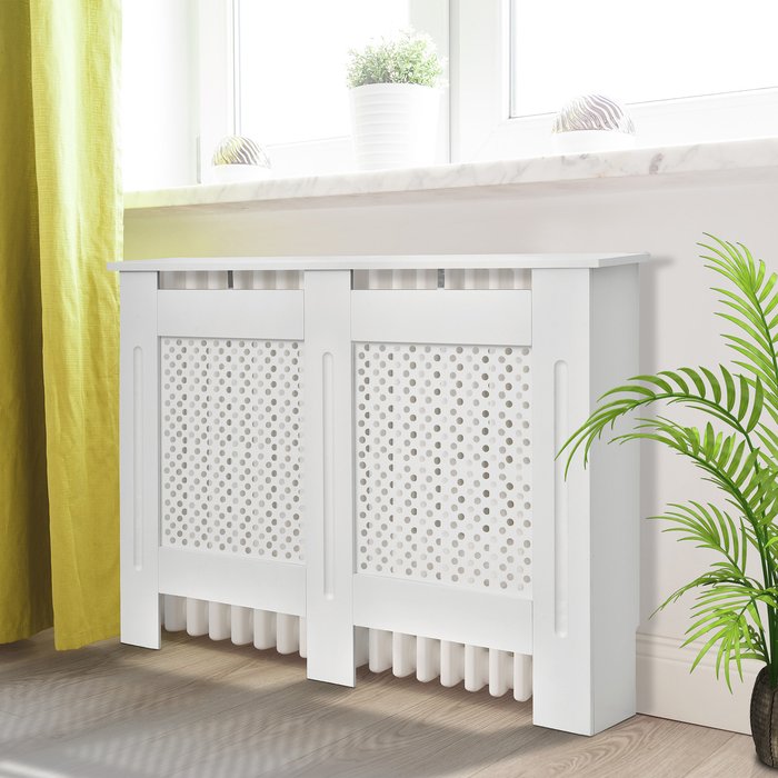 The Range | HOMCOM HOMCOM Radiator Cover Heating Solid MDF Cabinet Wood Furniture Modern White HOMCOM HOMCOM Radiator Cover Heating Solid MDF Cabinet Wood Furniture Modern White