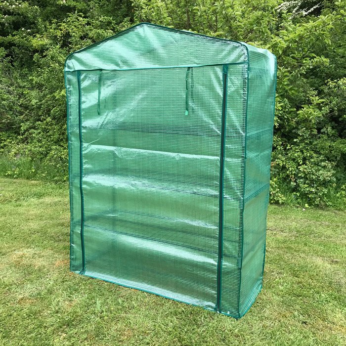 The Range | Selections Extra Wide 4 Tier Reinforced Mini Greenhouse - Green Selections Extra Wide 4 Tier Reinforced Mini Greenhouse - Green