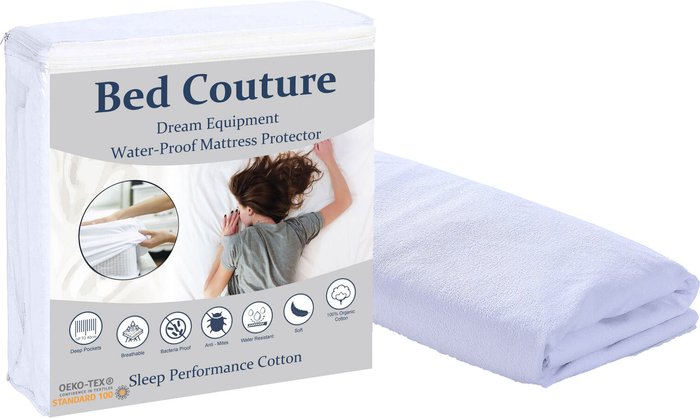 The Range | Bed Couture Mattress Protector High Performance Cotton - White / King / 160cm Bed Couture Mattress Protector High Performance Cotton - White / King / 160cm