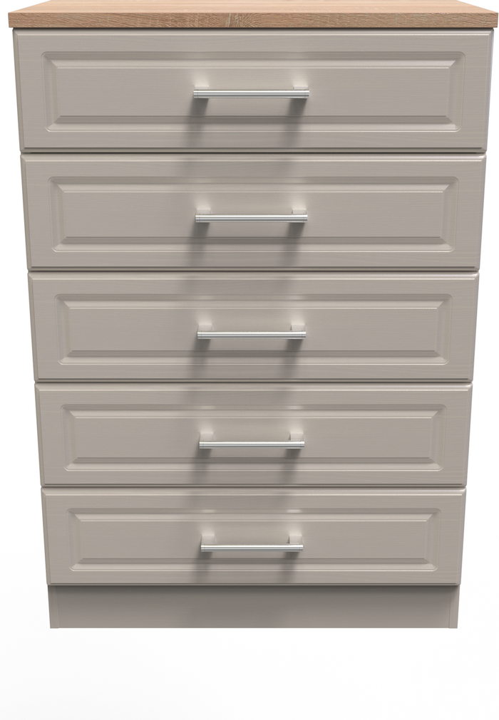 The Range | Kent Ready Assembled 5 Drawer Chest - Kashmir Ash & Modern Oak Kent Ready Assembled 5 Drawer Chest - Kashmir Ash & Modern Oak
