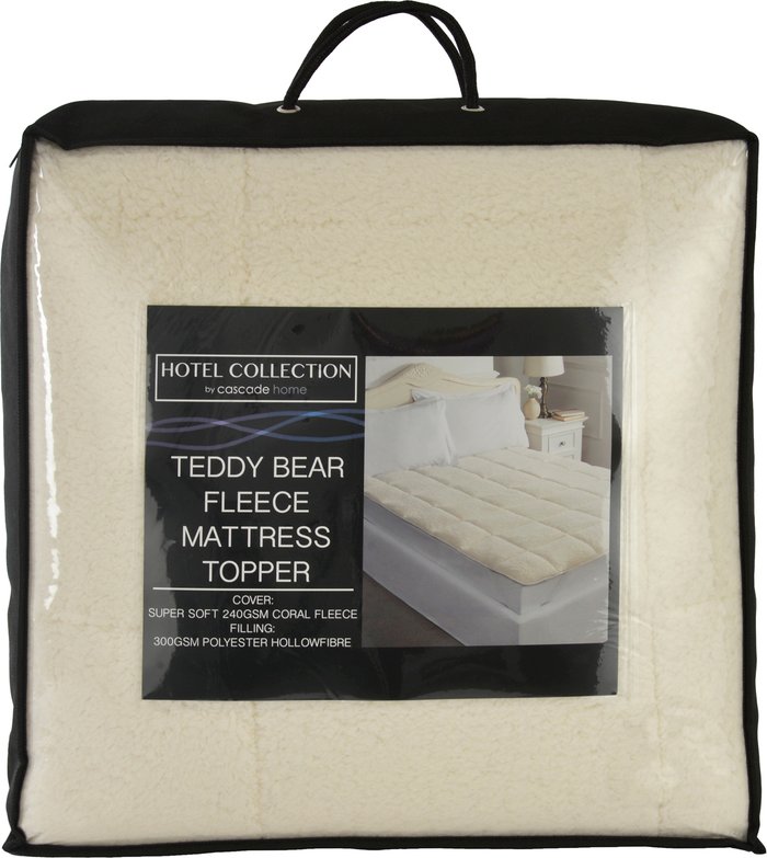 The Range | Cascade Home Teddy Bear Mattress Enhancer - White / Double Cascade Home Teddy Bear Mattress Enhancer - White / Double