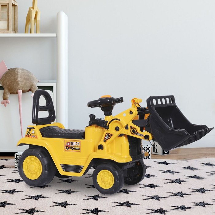 The Range | HOMCOM Ride On Bulldozer - Yellow HOMCOM Ride On Bulldozer - Yellow