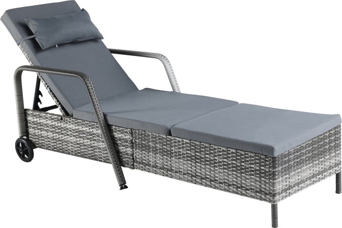 The Range | BIRCHTREE BIRCHTREE Rattan Day Chair Recliner Sun Bed Lounger - Grey BIRCHTREE BIRCHTREE Rattan Day Chair Recliner Sun Bed Lounger - Grey