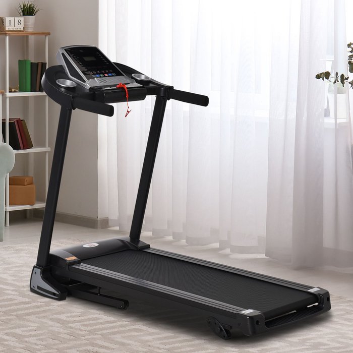 The Range | HOMCOM Folding Treadmill Machine Electric Motorised Running Machine - Black, Grey HOMCOM Folding Treadmill Machine Electric Motorised Running Machine - Black, Grey