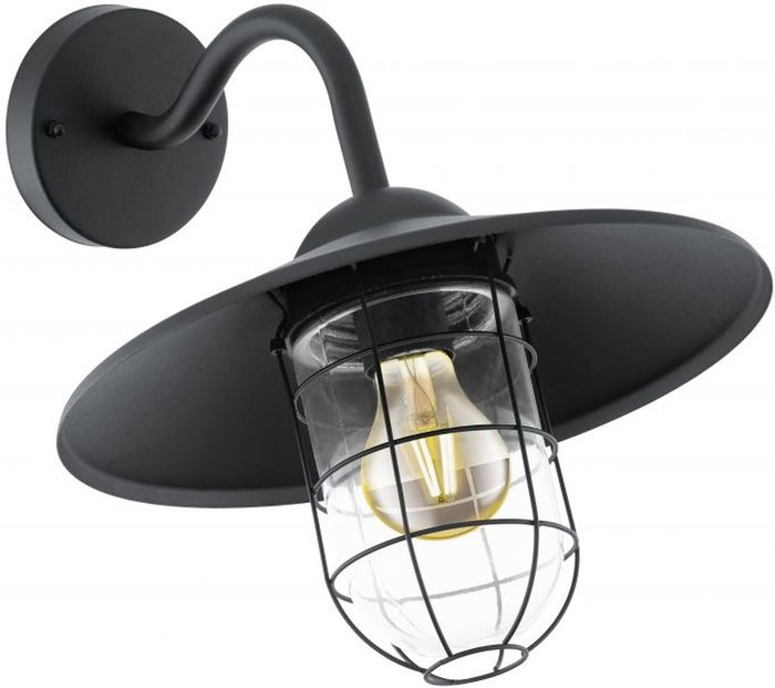 The Range | EGLO Melgoa Caged Black Exterior Wall Lamp - Black EGLO Melgoa Caged Black Exterior Wall Lamp - Black
