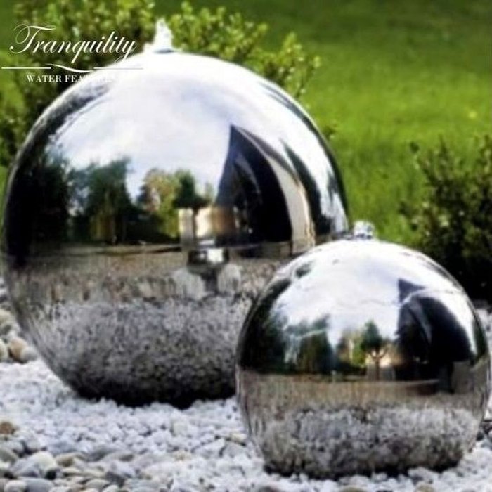 The Range | Tranquility Tranquility 75Cms Stainless Steel Sphere Solar Powered Water Feature Tranquility Tranquility 75Cms Stainless Steel Sphere Solar Powered Water Feature