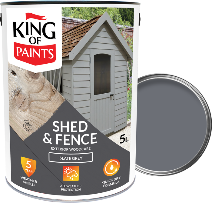 The Range | King of Paints Shed and Fence Paint 5L King of Paints - Slate Gray King of Paints Shed and Fence Paint 5L King of Paints - Slate Gray