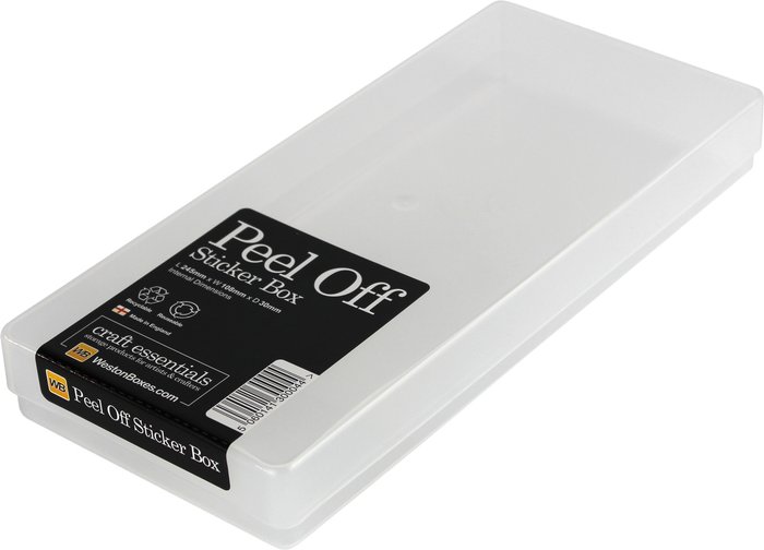 The Range | WestonBoxes Peel Off Sticker Sheet Storage Box for arts, crafts and card making - Silver / 5 WestonBoxes Peel Off Sticker Sheet Storage Box for arts, crafts and card making - Silver / 5
