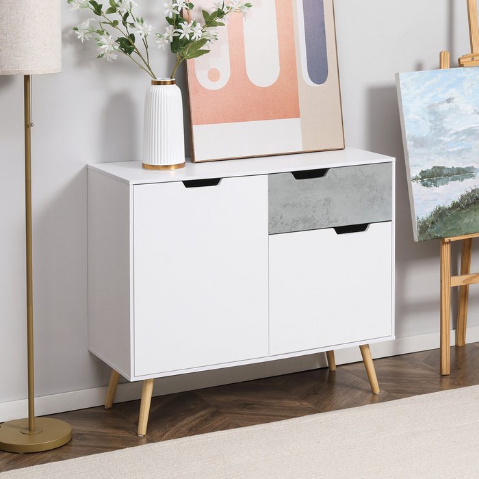 The Range | HOMCOM Bathroom Slim Floor Cabinet With Drawers - White HOMCOM Bathroom Slim Floor Cabinet With Drawers - White