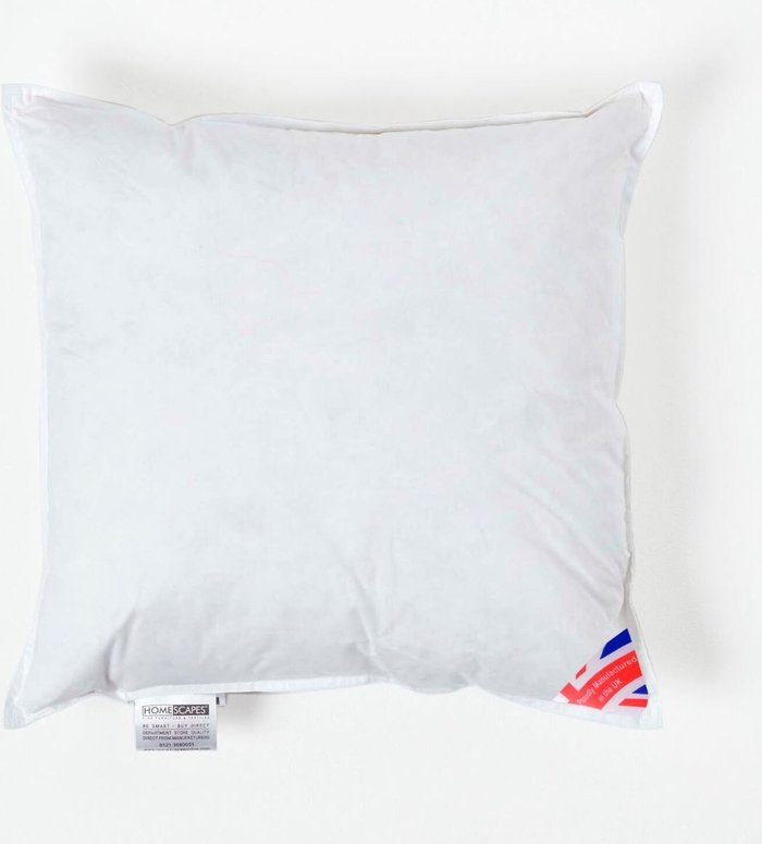 The Range | Homescapes Duck Down Cushion Pad Insert - White / 40cm Homescapes Duck Down Cushion Pad Insert - White / 40cm