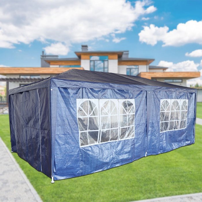 The Range | BIRCHTREE BIRCHTREE Gazebo PE 3X6M PEG02 - Blue BIRCHTREE BIRCHTREE Gazebo PE 3X6M PEG02 - Blue