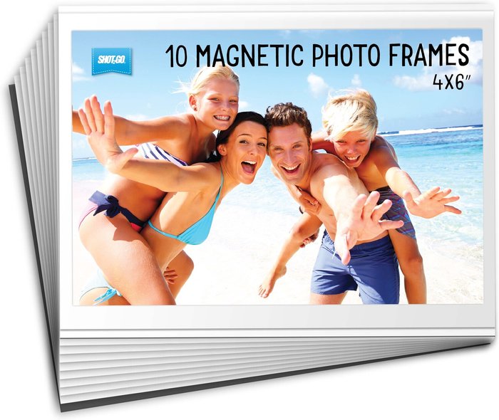 The Range | Shot2go Pack of 10 Magnetic Photo Fridge Frame Pockets Clear 4x6 - Clear Shot2go Pack of 10 Magnetic Photo Fridge Frame Pockets Clear 4x6 - Clear