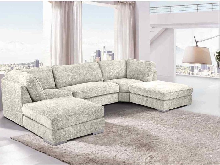 The Range | Simply Eleganza Britany Large Corner U Shape Sofa - White Simply Eleganza Britany Large Corner U Shape Sofa - White