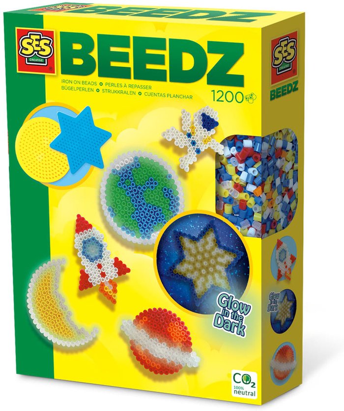 The Range | SES CREATIVE Glow in the Dark Universe Iron-on Beads Mosaic Set - Black SES CREATIVE Glow in the Dark Universe Iron-on Beads Mosaic Set - Black